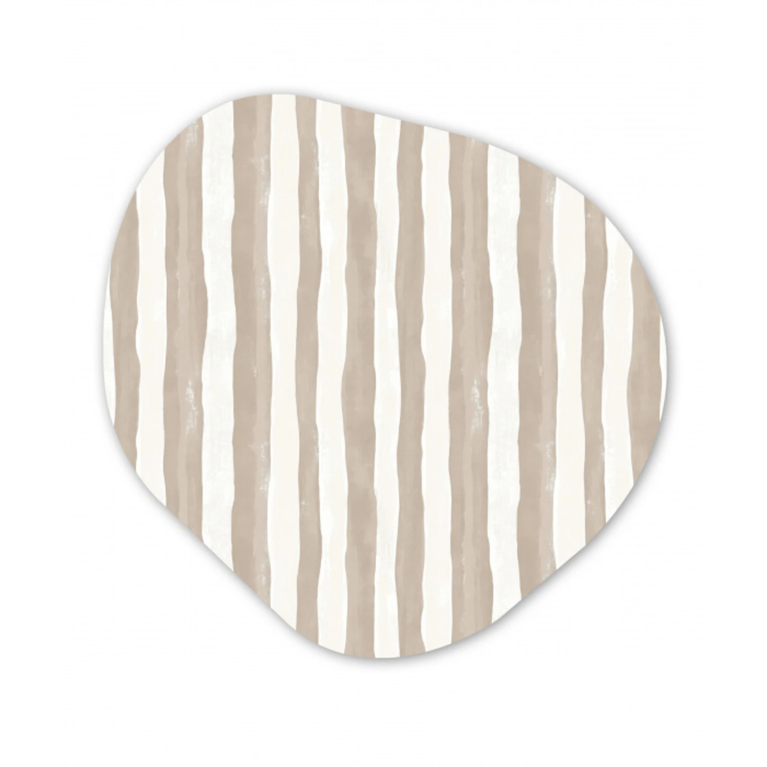 Minimalistisch - Strepen - Beige Wandcirkel Organisch Forex 3mm klein 629 -3d