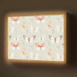 Vlinder - Patroon - Pastel Light Box met batterij (Wandlamp) middel -z3d_website