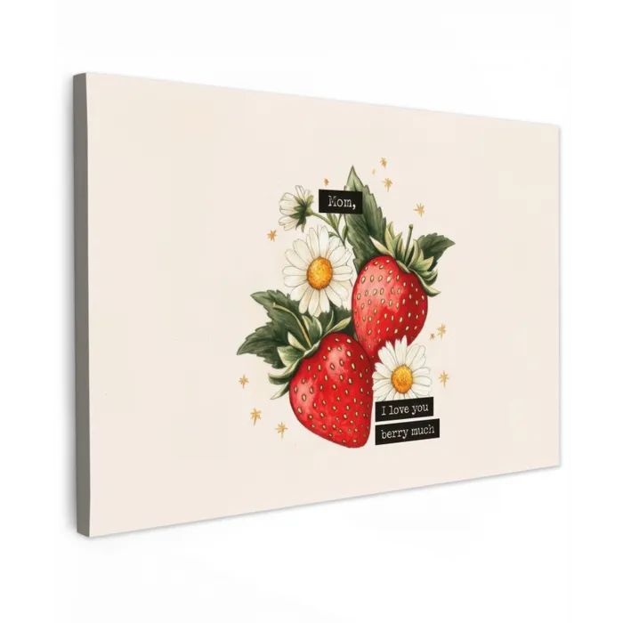 Aardbeien - Madeliefjes - Quote - Sterretjes canvas 2cm klein -z3d