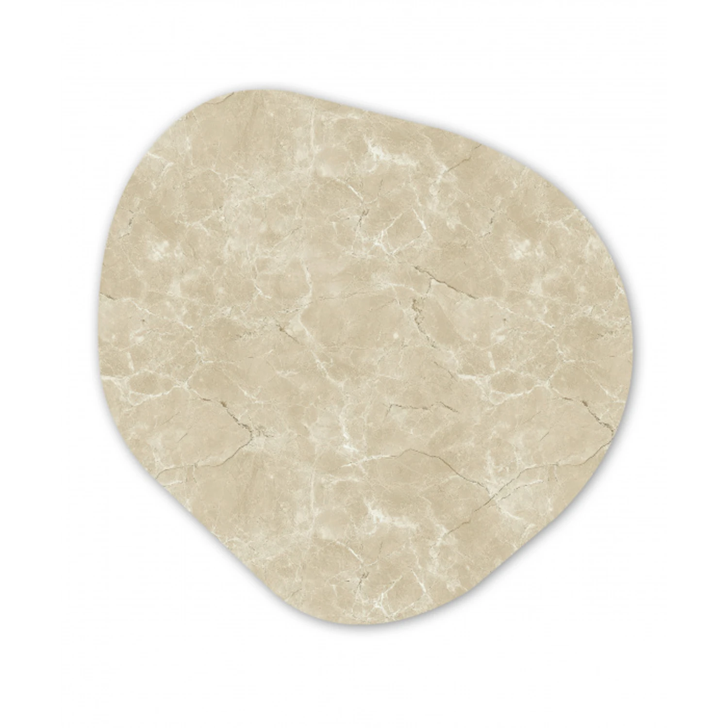 Lichtbeige - Marmer - Diffusie adering Wandcirkel Organisch Aluminium middel 851 -3d