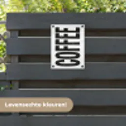Koffie - Decoratie - Japandi - Vintage tuinposter los doek klein -sfeer3