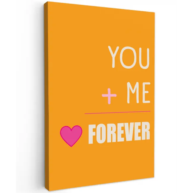 Oranje - Love - Valentijn Tuinposter op houten frame 2 cm dik klein -3d