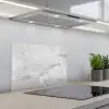 Marmer - Steen - Wit - Grijs - Marmerlook keuken achterwand spatscherm klein -3d_schuin