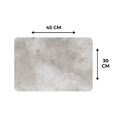 Beton - Grijs Placemat vinyl groot -specs