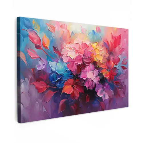 Bloemen - Roze - Watercolor - Kunst canvas 2cm klein -z3d