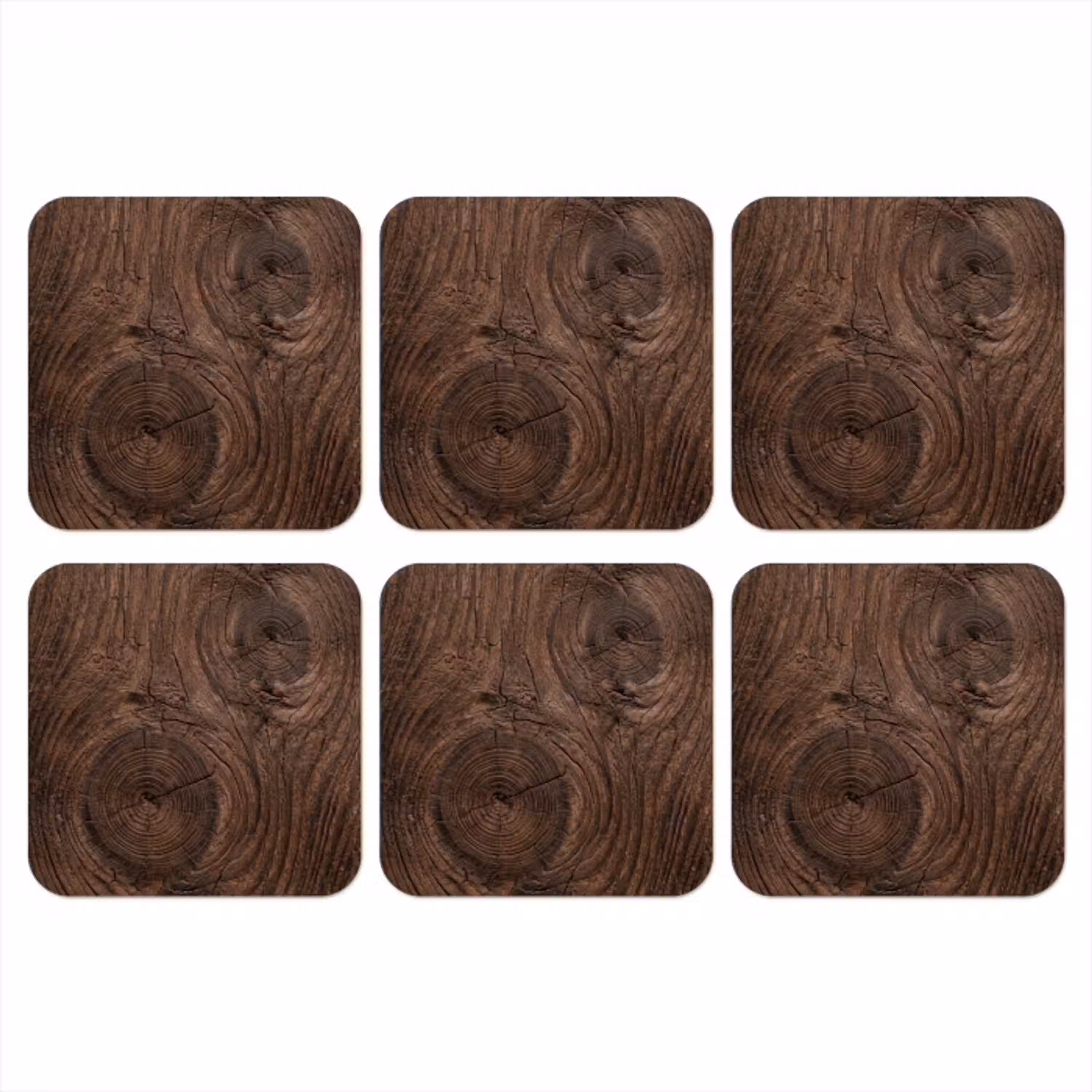 Houtnerf - Textuur - Patroon - Bruin - Rustiek onderzetter kurk middel -3d