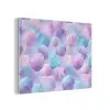 Schelpen - Paars - Blauw - Patroon - Pastel PET vilt klein -3d