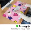 Hartjes - Valentijn - Patroon - Kleurrijk Muismat XXL klein -sfeer3