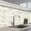 Bloemenpatroon - Silhouet - Wit keuken achterwand 2 middel 871 -3d_schuin