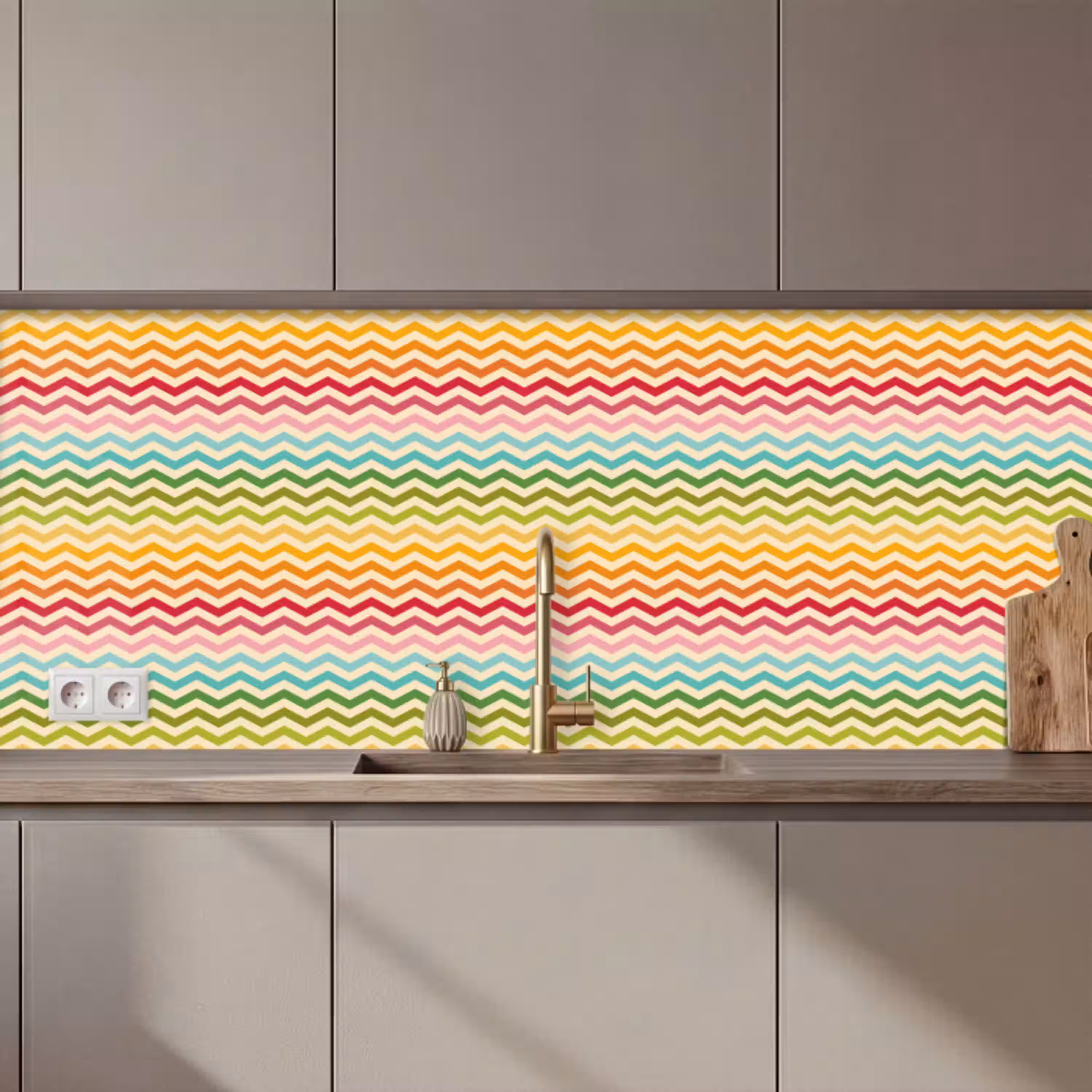 Patroon - Regenboog - Retro keuken achterwand 2 middel 871 zz_3dshopping