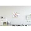 Hartjes - Kleurrijk - Patroon - Levendig textielposter latten blank klein -kinderkamer