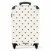 Valentijn hartjes rijen patroon zwart NBS - Handbagage koffer - Kinderen Unisex middel -productfoto_recht