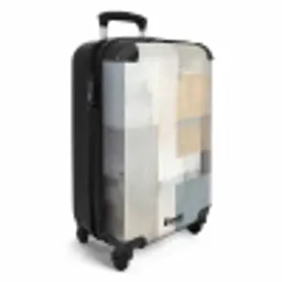 Rechthoeken - Abstract - Blauw NBS - Handbagage koffer - Volwassenen Unisex middel -productfoto_3d