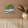 Bos - Pad - Bloemen - Paars - Groen - Natuur aluminium wit klein -sfeer4