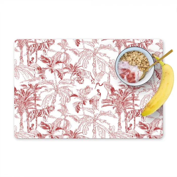 Dieren - Abstract - Rood Placemat vinyl groot 368 -zzzproduct_Kitchenyeah-website