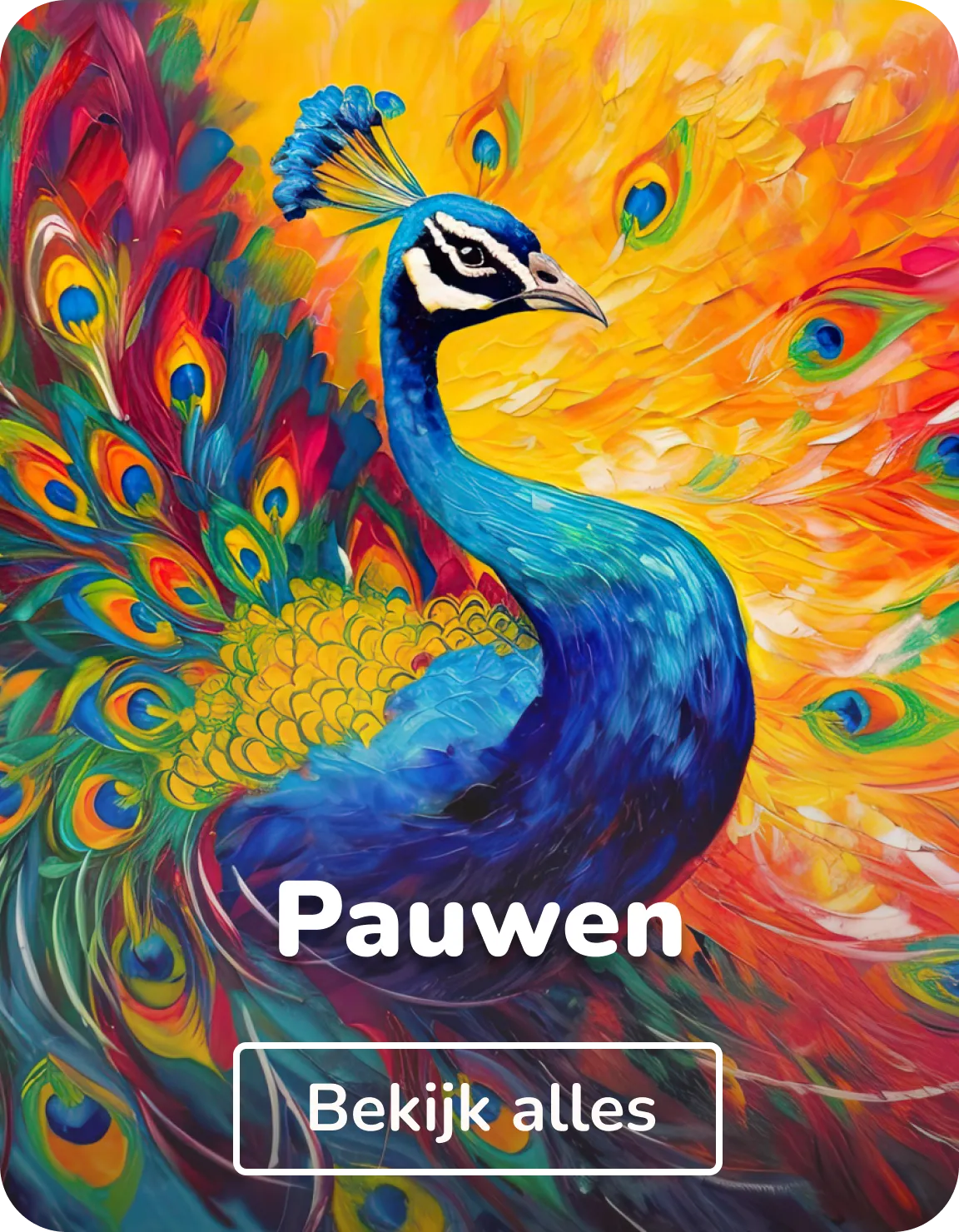Canvas schilderij pauwen