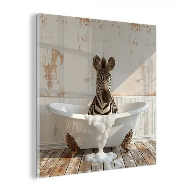 Vintage - Zebra - Wilde dieren - Badkuip plexiglas 5mm klein -z3d