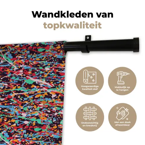Spat - Abstract - Waterverf - Multi Wandkleed katoen klein 269 -sfeer2
