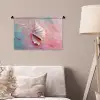 Schelp - Pastel - Pink Wandkleed katoen klein -sfeer4