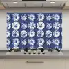 Borden - Floraal - Blauw keuken achterwand spatscherm klein 900 -3d_website