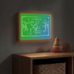 Voetbal - Tactiek - Spel - Groen - Blauw Light Box met batterij (Wandlamp kind) middel -sfeer5_kind