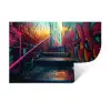 Architectuur - Neon - Trap - Graffiti Muursticker klein -3d
