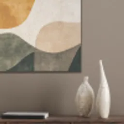 Vormen - Okergeel - Abstract PET vilt klein -sfeer6_closeup