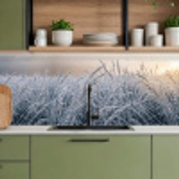 Rijp - Gras - Kristallen - Winter - Minimalistisch keuken achterwand 2 middel -sfeer3