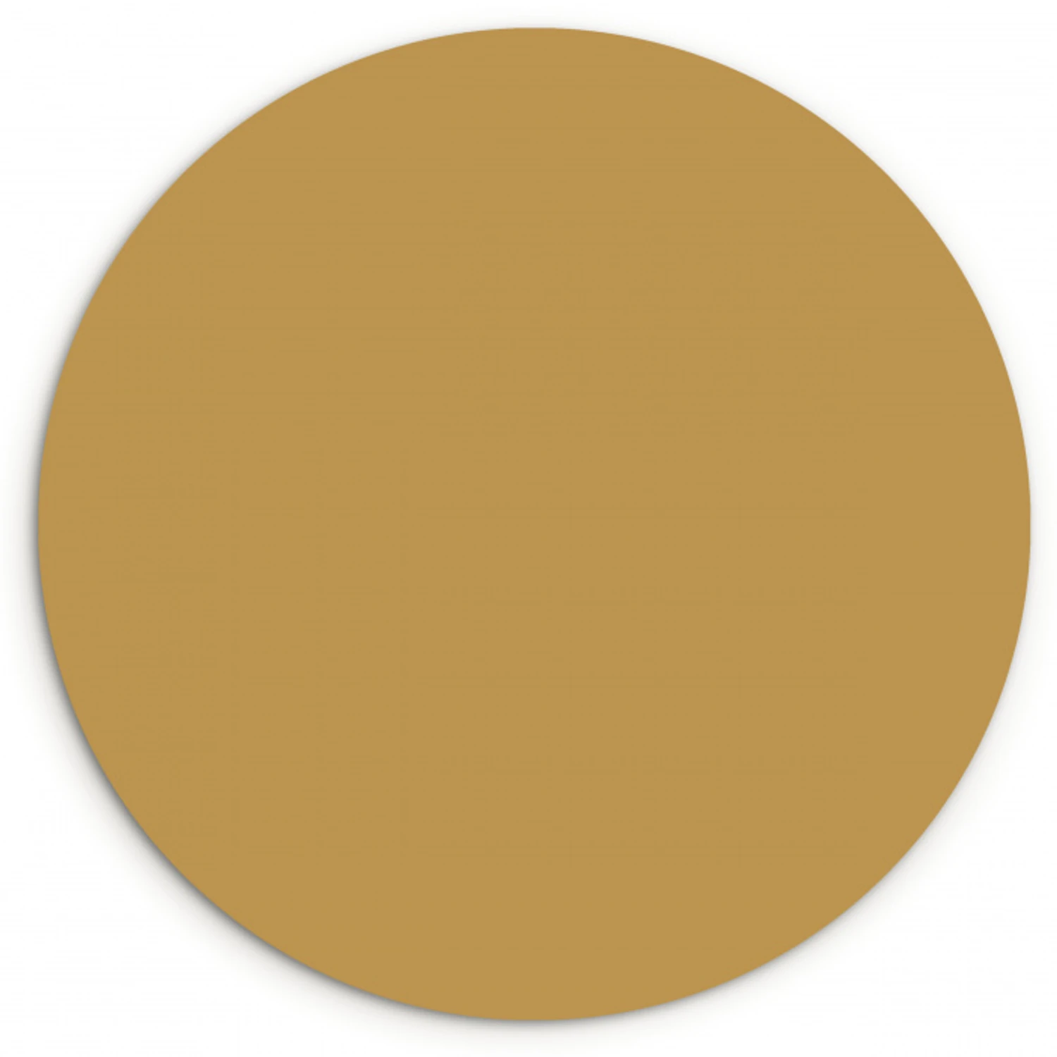 Okergeel - Kleur - Herfst - Geel - Effen - Kleuren Wandcirkel kunststof plaat 5mm dik klein 188 -3d