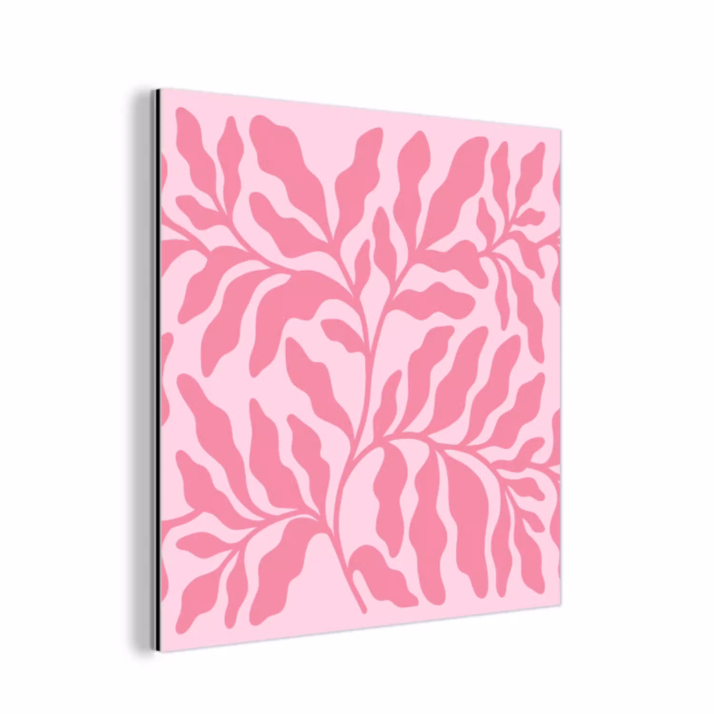 Planten - Organisch - Abstract - Modern - Roze aluminium wit klein -3d