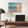 Zonsondergang - Strand - Zee - Zomer - Blauw PET vilt klein -sfeer5