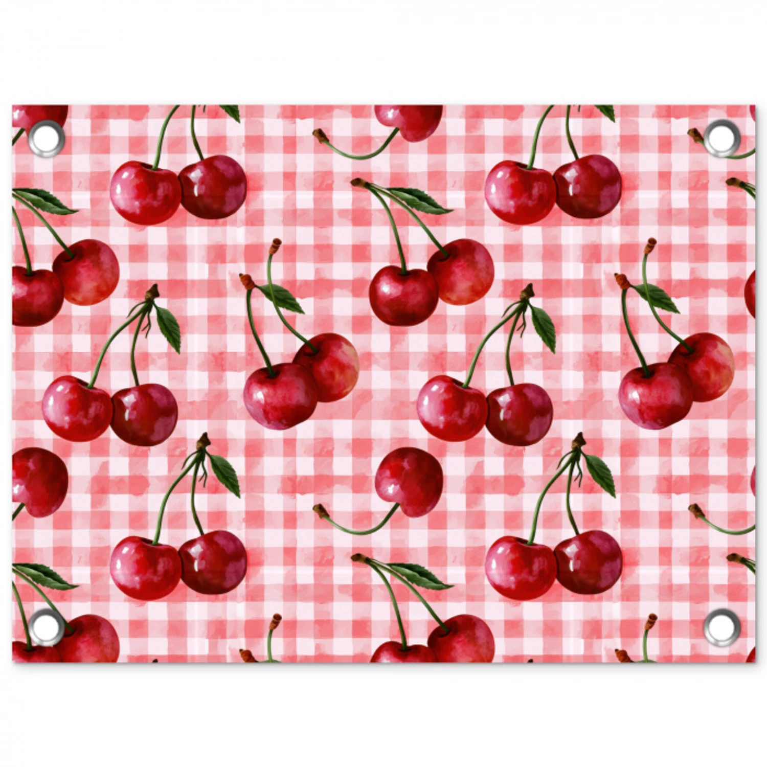 Kersen - Blokken - Rood tuinposter los doek klein 239 -3d
