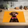 Hond - Oranje - Roos - Valentijn Inductie beschermer vinyl 3mm klein -sfeer5