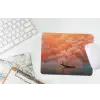 Zee - Boot - Wolken - Oranje muismat rubber klein -witbureau