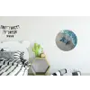 Zeesterren - Zand - Zee - Blauw Wandcirkel aluminium klein -kinderkamer