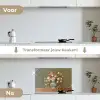 Neutral - Bloemen - Boeket - Vaas keuken achterwand spatscherm klein -voor_na_NL