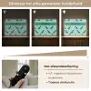 Dinosaurus - Blauw - Bladeren - Voetafdrukken Light Box met batterij (Wandlamp kind) middel -USP_dimbaarNL