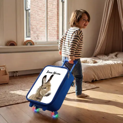 Eddy Ezel Kinderkoffer - Blauw klein -sfeer1