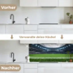 Voetbal - Stadion - Sport - Groen keuken achterwand 2 middel -voor-na_DE