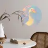 Eend - Zonnebril - Water Wandcirkel behangsticker klein -sfeer3