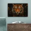 Bladeren - Tijger - Oranje canvas 2cm klein -sfeer4