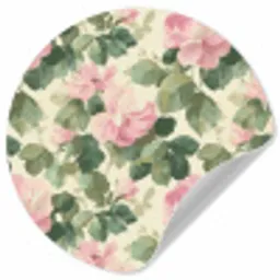 Rozen - Botanisch - Roze Wandcirkel behangsticker klein 186 -3d