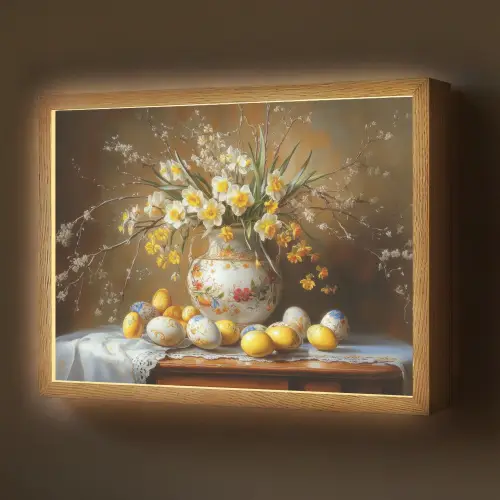 Paaseieren - Stilleven - Vaas Light Box met batterij (Wandlamp) middel -z3d_website