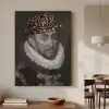 Willem van Oranje - Adriaen Thomasz - Panterprint Textielframe zwart klein -sfeer2
