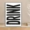 Drink - Zwart - Wit - Decoratie canvas 2cm klein -sfeer1