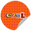 Cool - Stippen - Oranje Wandcirkel behangsticker klein -3d