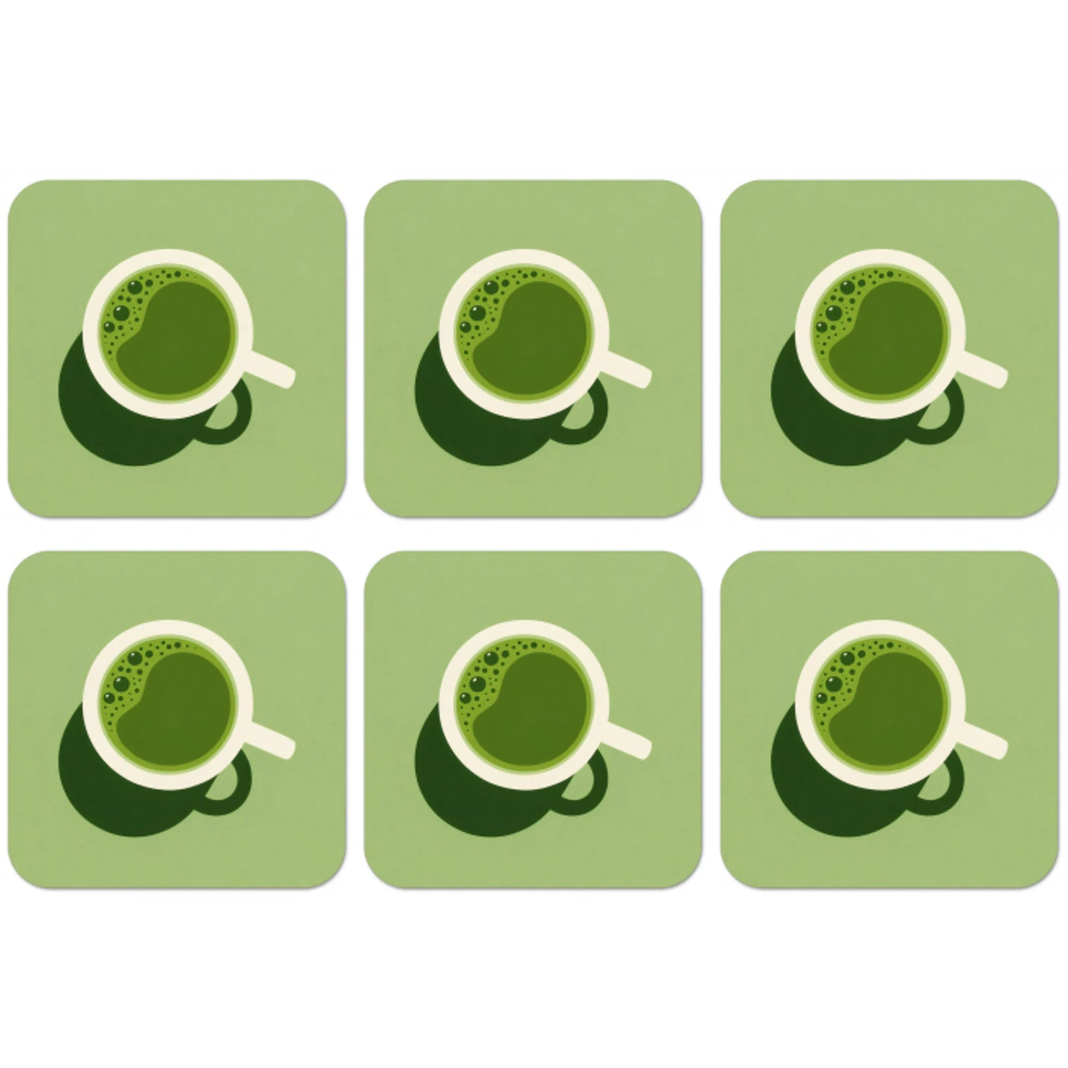 Minimalistisch - Kopjes - Matcha -Groen onderzetter kurk middel -zkaufland3dotto