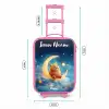 Oranje monster op maansikkel Kinderkoffer - Roze klein -productfoto_formaten