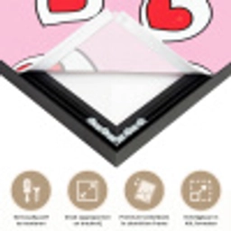 Hartjes - Patroon - Rood Textielframe zwart klein 947 -USP_feed_closeupNL