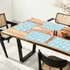 Blauw - Wit - Patroon - Bliksem Placemat vinyl groot 368 -zzsfeer4_Kitchenyeah-website